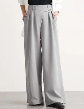 Women’s Fashion Irregular Belt Design Wide Leg Pants