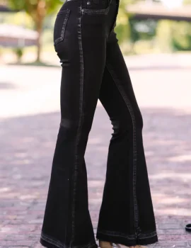 KanCan: Over The Moon High Rise Black Flare Jeans