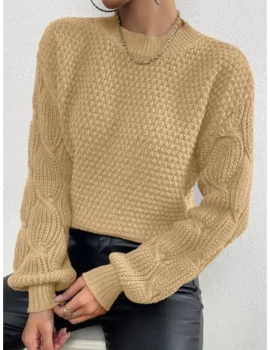 Round Neck Drop Shoulder Sweater