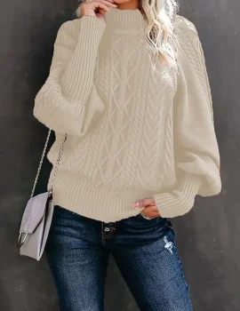 Women’s Pullover Knit Geometric Casual Sweater