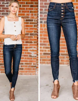 KanCan: Going Up Ultra Dark Wash High Waist Skinny Jeans