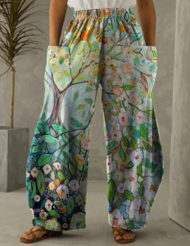 Women’s Floral Print Loose Pants