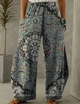 Women’s Mandala Print Loose Pants