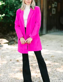 Just Feels Right Hot Pink Coat