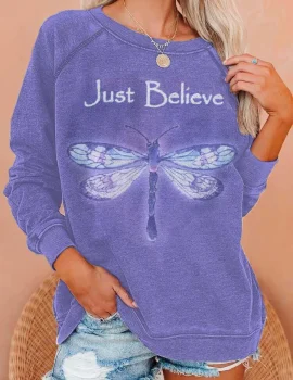 Women’s Believe Dragonfly Sweatshirt