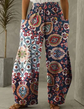 Women’s Vintage Mandala Print Loose Pants