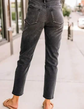 KanCan: Remember It Well Washed Black High Rise Cropped Jeans