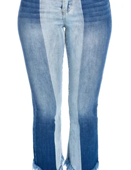 DP9947 Two Tone Wash Fringed Denim Jeans