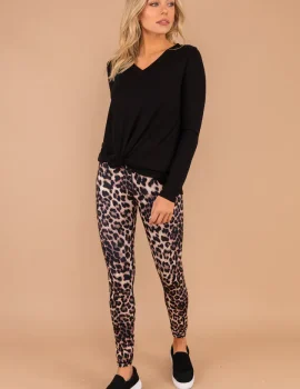 Wild Adventures Brown Leopard Leggings