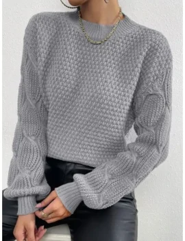 Round Neck Drop Shoulder Sweater