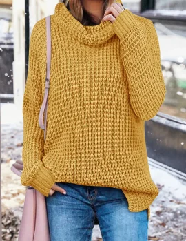 Women’s Long Sleeve Turtleneck Loose Sweater