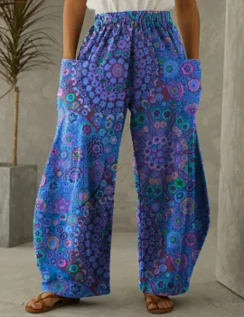 Women’s Vintage Mandala Print Loose Pants