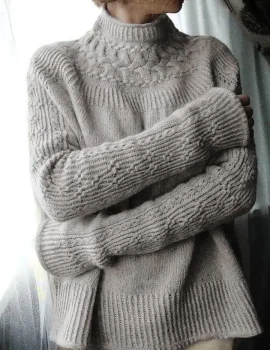 Knitted Plain Casual Sweater