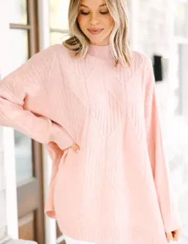 Walk The Walk Blush Pink Sweater