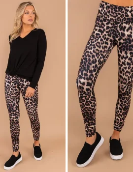 Wild Adventures Brown Leopard Leggings