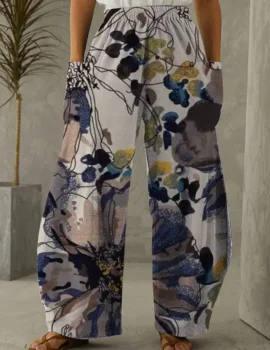 Women’s Flowers Print Loose Pants