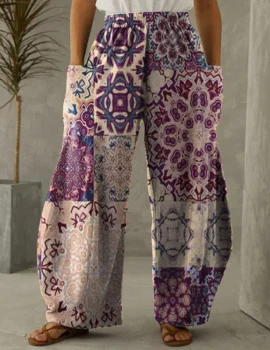 Women’s Vintage Mandala Print Loose Pants