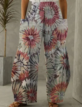 Women’s Flowers Print Loose Pants