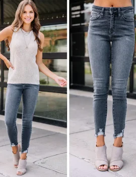 KanCan: Call Me Gray High Rise Skinny Jeans