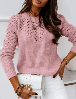 Plain Casual Crew Neck Sweater