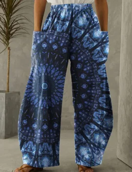 Women’s Vintage Mandala Print Loose Pants