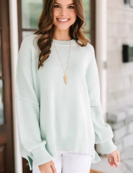 Give You Joy Light Green Dolman Sweater