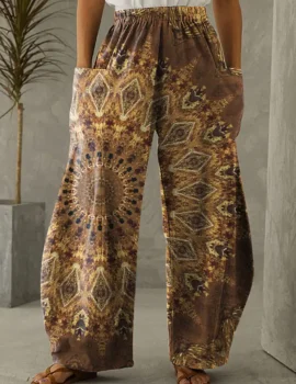 Women’s Mandala Print Loose Pants