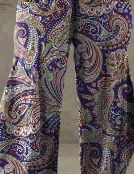 Women’s Vintage Paisley Print Loose Pants