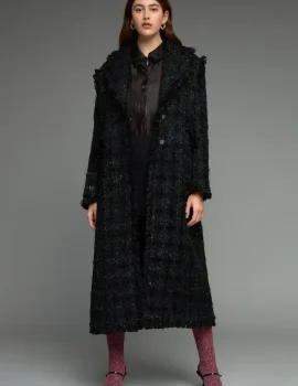 Premium Long Tweed Coat