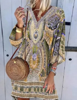 Boho Printed Casual Dress