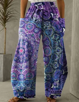 Women’s Vintage Mandala Print Loose Pants