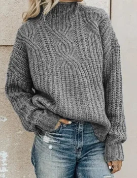 Solid Casual Loose Sweater