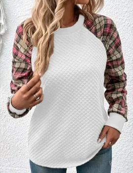 Jersey Loose Crew Neck Casual Sweatshirt