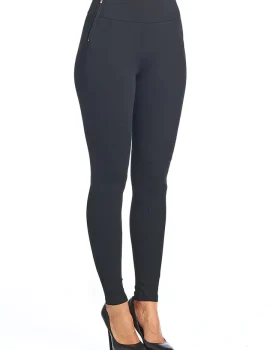 YCPP80 Ponte Leggings W/ Side Zippers