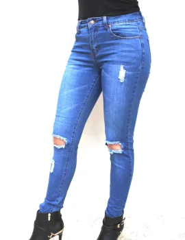 P9744 Sculpting Ripped Jean Leggings