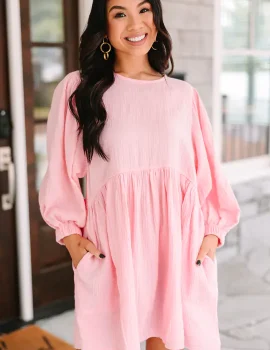 Live Free Pink Cotton Dress