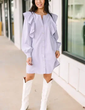 Feeling My Best Lavender Purple Ruffled Dress